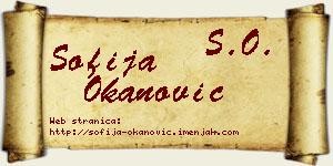 Sofija Okanović vizit kartica